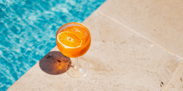 Viva o luxo refrescante em resort de férias.