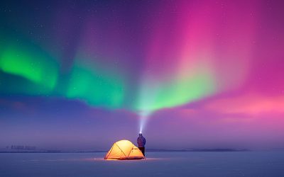Sob o céu estrelado da aurora boreal, SuaGuia guia cada viagem inesquecível