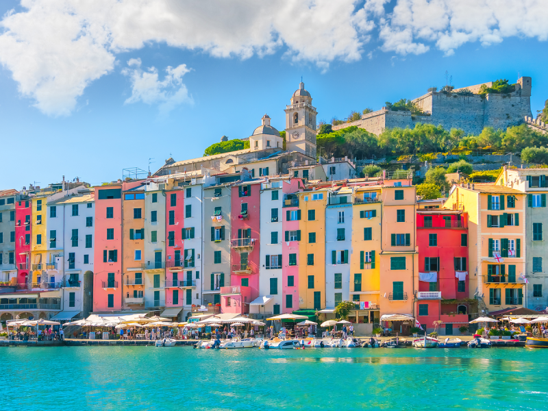 View of Portovenere, Cinque terre, Italy